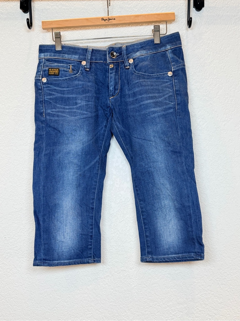G-Star Raw Midge Cropped Denim Low Rise Capris in Blue size 26